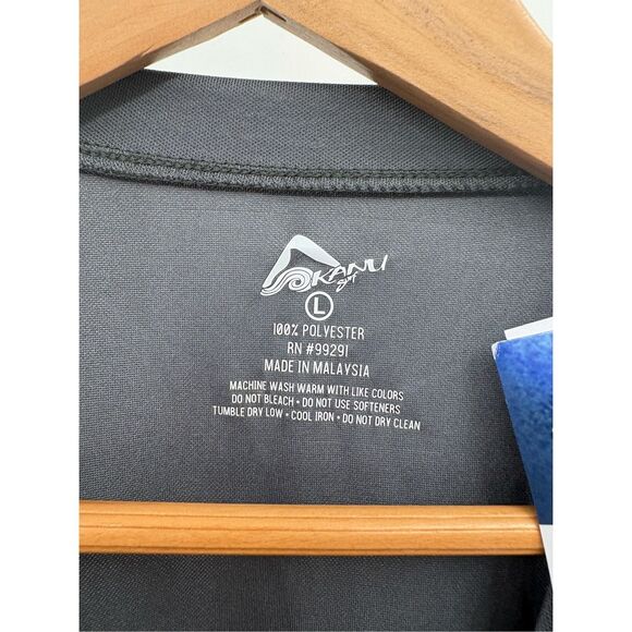 Kanu Surf Shirt Men Size Large Gray Black Swim Short Sleeve SPF 50 New - Picture 7 of 9